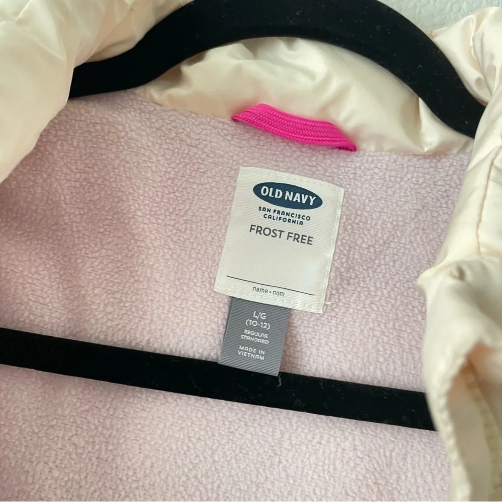 Old Navy Blush Pink Kids Puffer Vest